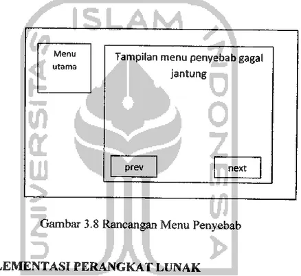 Gambar 3.8 Rancangan Menu Penyebab