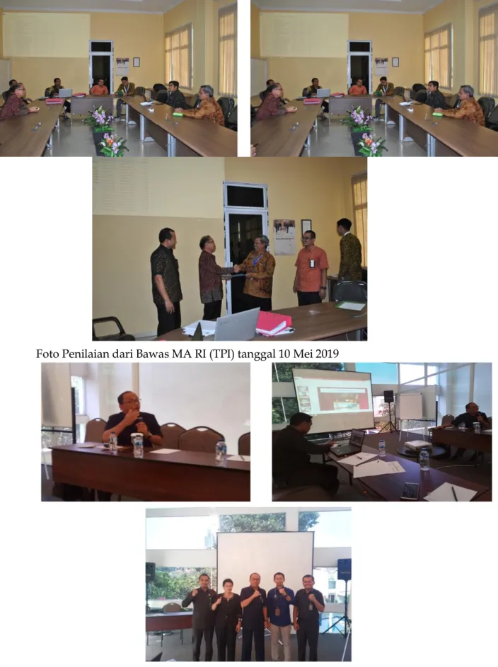 Foto  kegiatan  presentase  dihadapan  tim  evaluator  Kemenpan  RB,  11  September  2020 