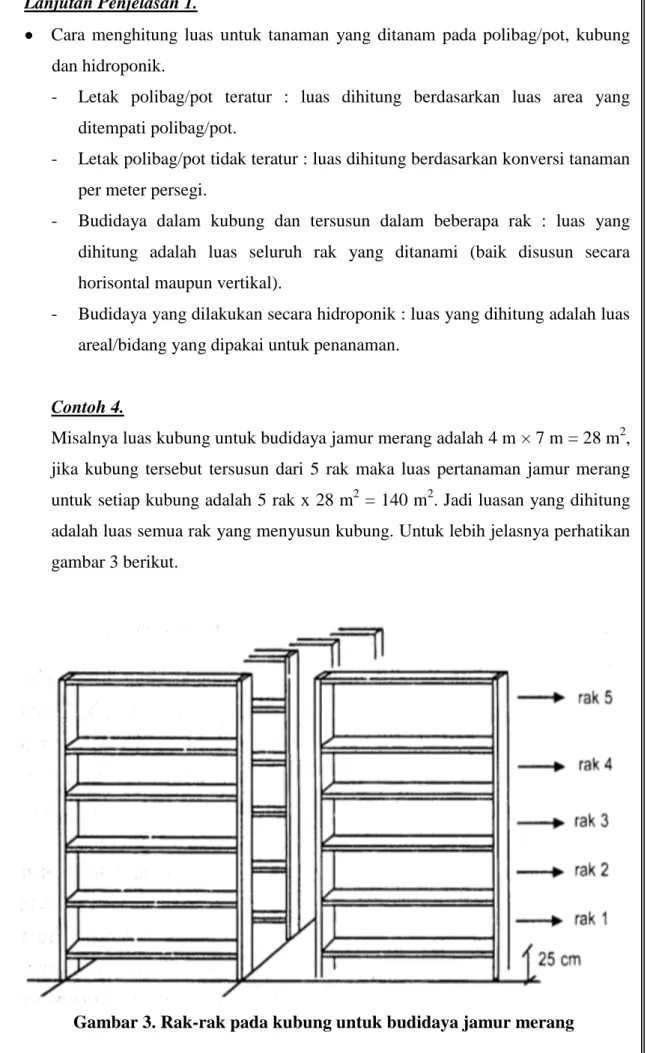 Gambar 3. Rak-rak pada kubung untuk budidaya jamur merang 