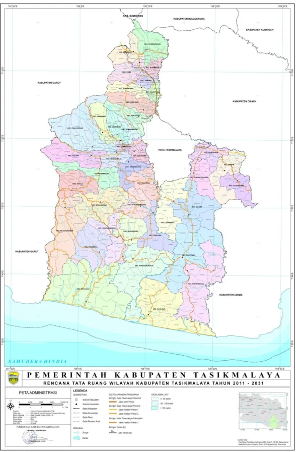 Gambar  1. Peta Wilayah Kabupaten Tasikmalaya 