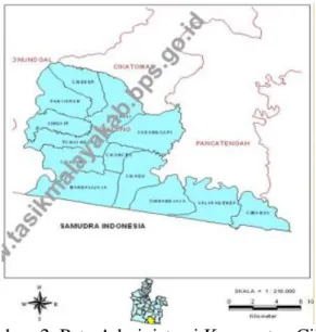 Gambar  2. Peta Administrasi Kecamatan Cikalong  Sumber : BPS, 2016 