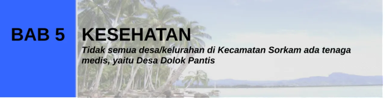 Tabel 5.1 Statistik Kesehatan   Kecamatan Sorkam 