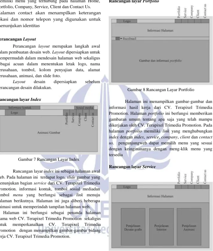Gambar 7 Rancangan Layar Index 