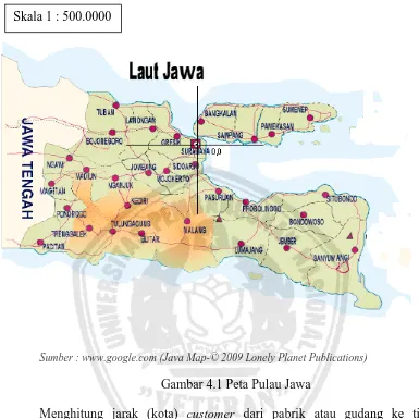 Gambar 4.1 Peta Pulau Jawa 
