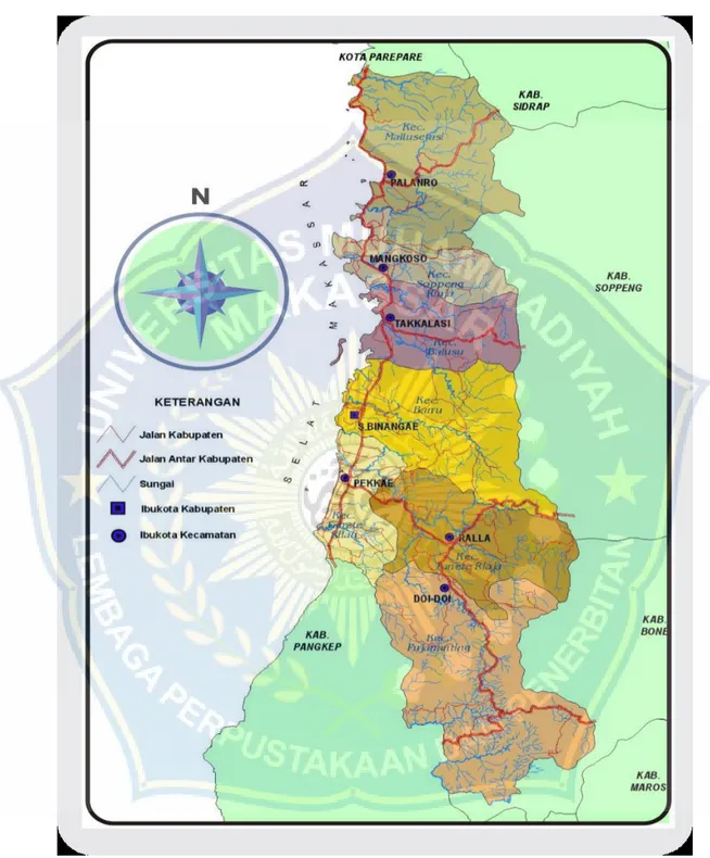 Gambar 4.2 Peta Wilayah Kabupaten Barru 