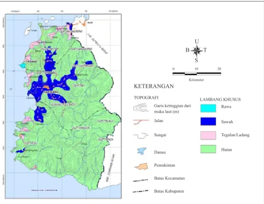 Gambar 1. Peta tata guna lahan Kabupaten Sumbawa Barat.