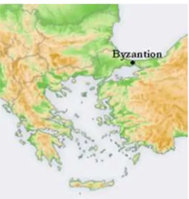 Gambar 11. Peta Kota Byzantium (Konstantinopel)