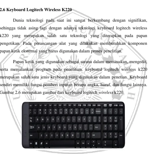 Gambar 2.5 keyboard logitech wireless k220. 