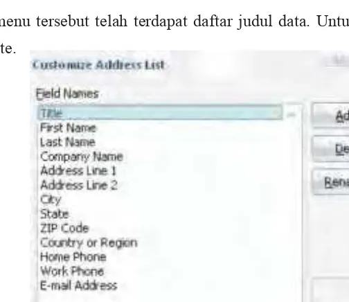 Gambar  2.16 New addres list