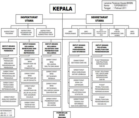 Gambar 2.2 Struktur Organisasi BKKBN 