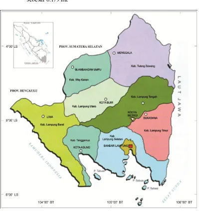 Gambar 4.1. Peta Provinsi Lampung Sumber : google.com 