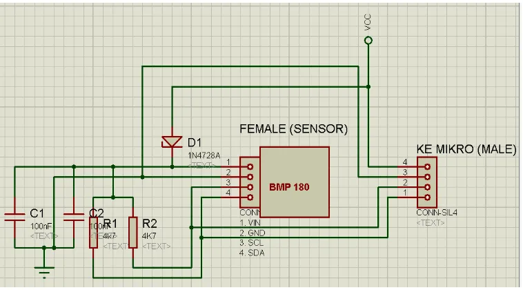Gambar 3.5 Rangaian skematik sensor BMP180 