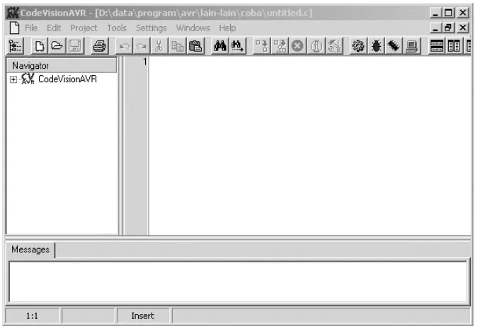 Gambar 2.23 IDE Perangkat Lunak CodeVision AVR