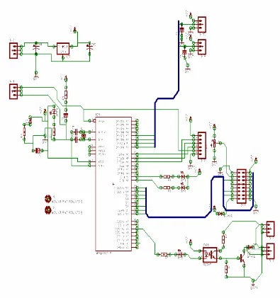 Gambar 3.6 Skema Rangkaian Keseluruhan Mikrokontroller   