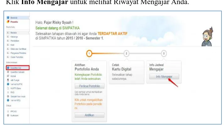 Gambar 3. 5 Riwayat Mengajar 