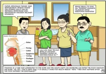 Gambar 1. Kejelasan Tampilan Warna Teks pada E-Comic Bilingual Berwarna Hitam dengan Latar Berwarna Putih 