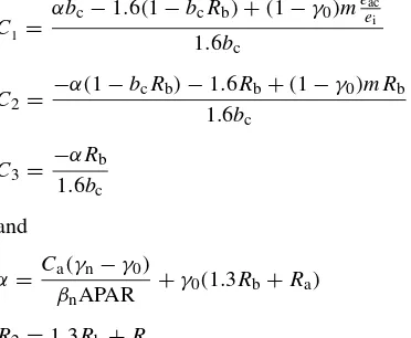 Table 2). For C4 plants, the offset γ 0 appears negligi-