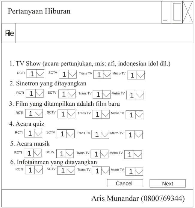 Gambar 3.5 Rancangan layar 3 