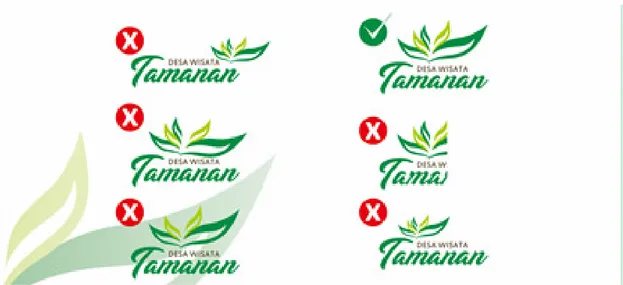 Gambar 14. Incorrect Logo Desa Wisata Tamanan  Sumber : Fiqih Imroatil Hasanah, 2018 