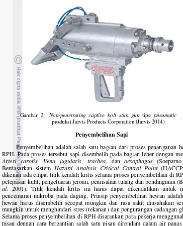 Gambar 2  Non-penetrating captive bolt stun gun tipe pneumatic 