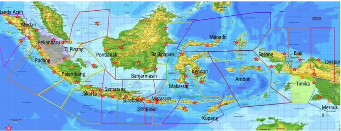 Gambar 3. Daerah operasi SAR Indonesia 