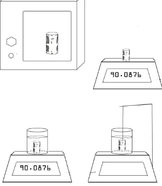 Gambar 3.1 rangkaian percobaan metode Archimedes 