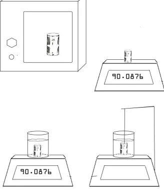 Gambar 3.1 rangkaian percobaan metode Archimedes 