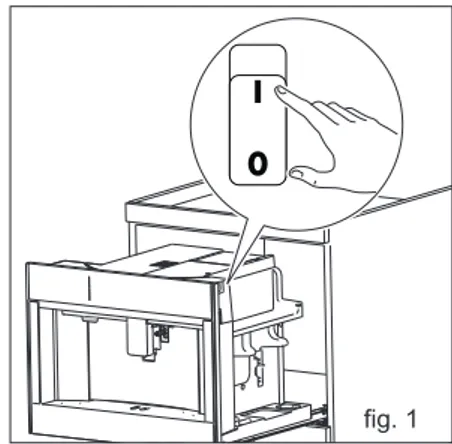 fig. 1 Turn the rotary (C2) (fig. 2 Quick Guide)  to select the required “Language”, then  press the rotary to confirm;