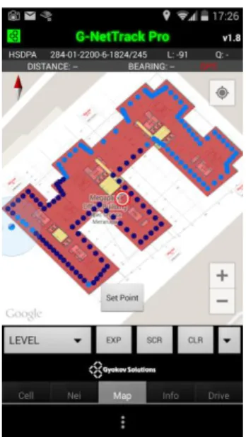 Gambar 2.10  tampilan G-Net TrackPro   pada saat melakukan walktest indoor 