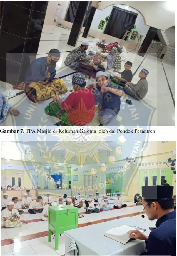 Gambar 7. TPA Masjid di Kelurhan Galonta  oleh dai Pondok Pesantren 