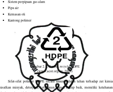 Gambar 2.1. Simbol recycle HDPE 