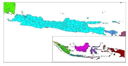 Gambar 6  Peta wilayah Pulau Jawa 