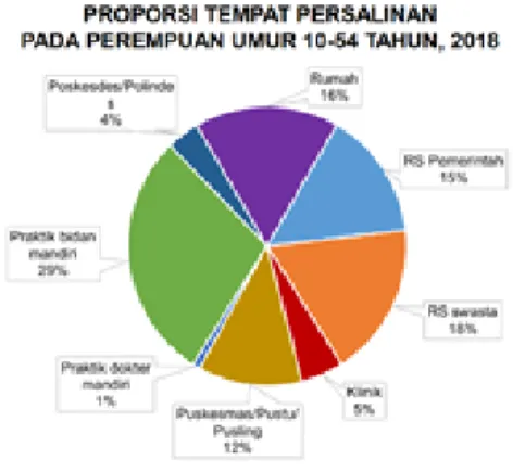 Gambar 2 Statistik Proporsi  Tempat Persalinan 2018