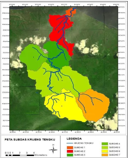 Gambar 4.3 Batas Das dan SubDAS Krueng Teungku 