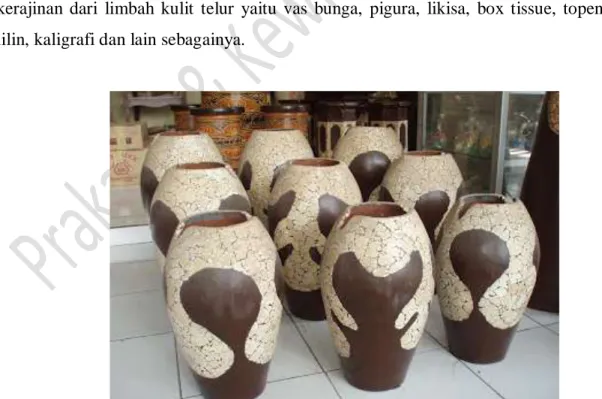 Gambar : Produk kerajinan dari kulit telur 