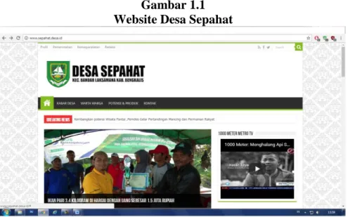 Gambar 1.1  Website Desa Sepahat 