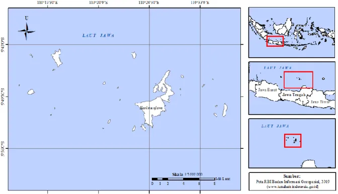 Figure 1. The conservation area of Taman Nasional Karimun Jawa. 