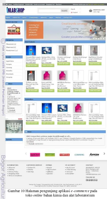 Gambar 10  Halaman pengunjung aplikasi e-commerce pada 