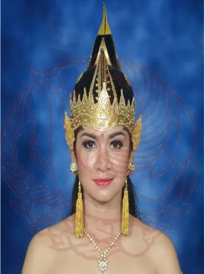 Gambar 1. Tata rias penari putri Beksan Endah  (Foto: Azizah Silvia Rahayu, 2018) 
