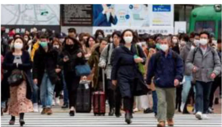 Gambar 7. Kebiasaan orang Jepang mengenakan masker saat keluar rumah sekarang bisa  menghindarkan dari virus corona