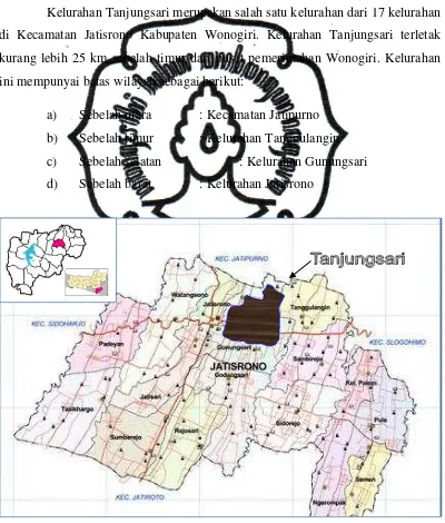 Gambar 4. Peta Kelurahan Tanjungsari Kecamatan Jatisrono Kabupaten Wonogiri commit to user 