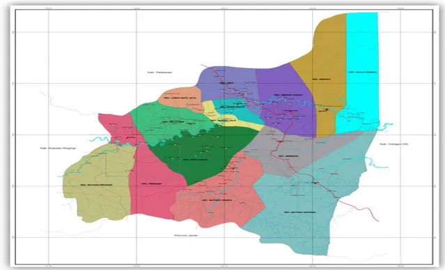 Gambar 2.1. Peta Wilayah Administrasi Kabupaten Indragiri Hulu 