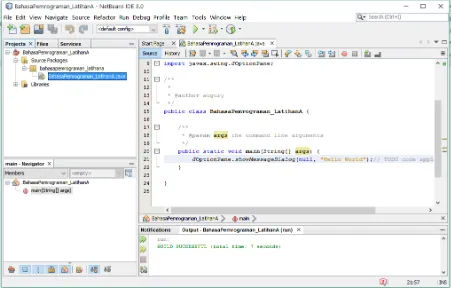 Gambar 5. Netbeans IDE dengan Project Java Application