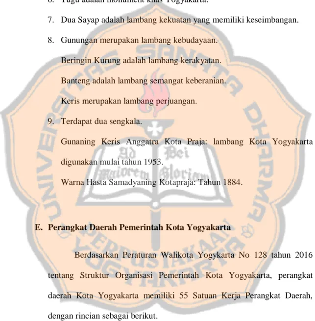Tabel 4.1. Daftar SKPD  Pemerintah Kota  Yogyakarta 