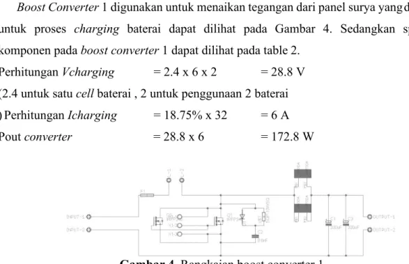 Gambar 4. Rangkaian boost converter 1 