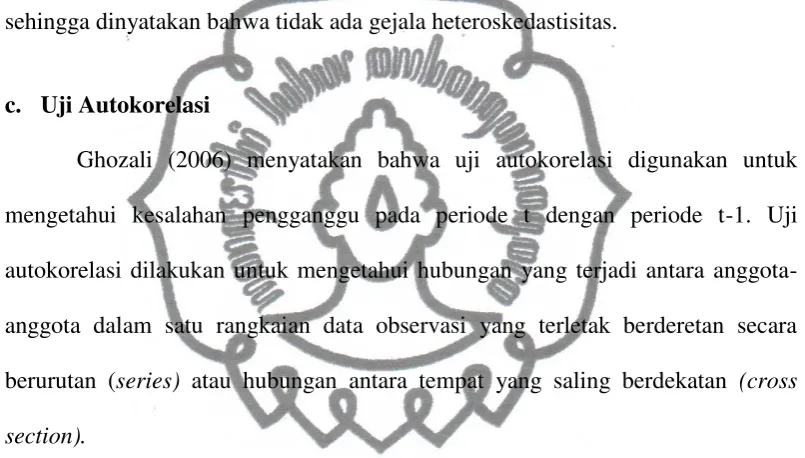   Tabel 5 Uji Heteroskedastisitas 