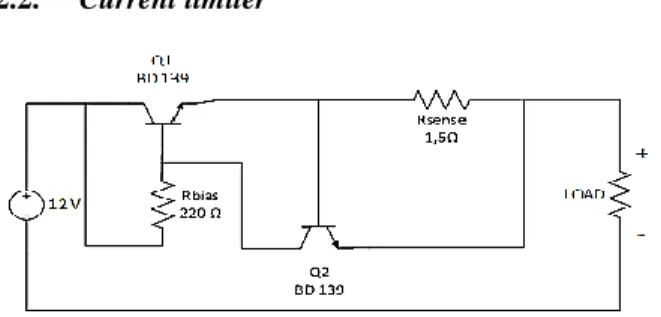 Gambar  2  merupakan  rangkaian  current  limiter  pada  Penelitian ini tersusun dari komponen-komponen berikut:  1