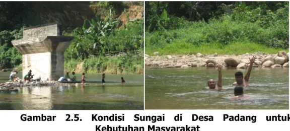 Gambar  2.5.  Kondisi  Sungai  di  Desa  Padang  untuk  Kebutuhan Masyarakat 