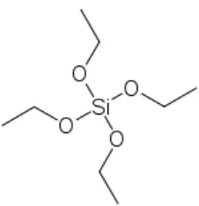 Gambar 2.1. Struktur Kimia Tetraethylorthosilicate (Xiao et al, 2011) 