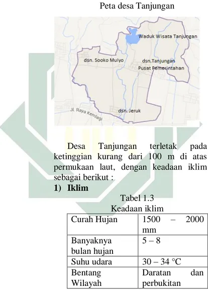 Gambar 2.1  Peta desa Tanjungan 